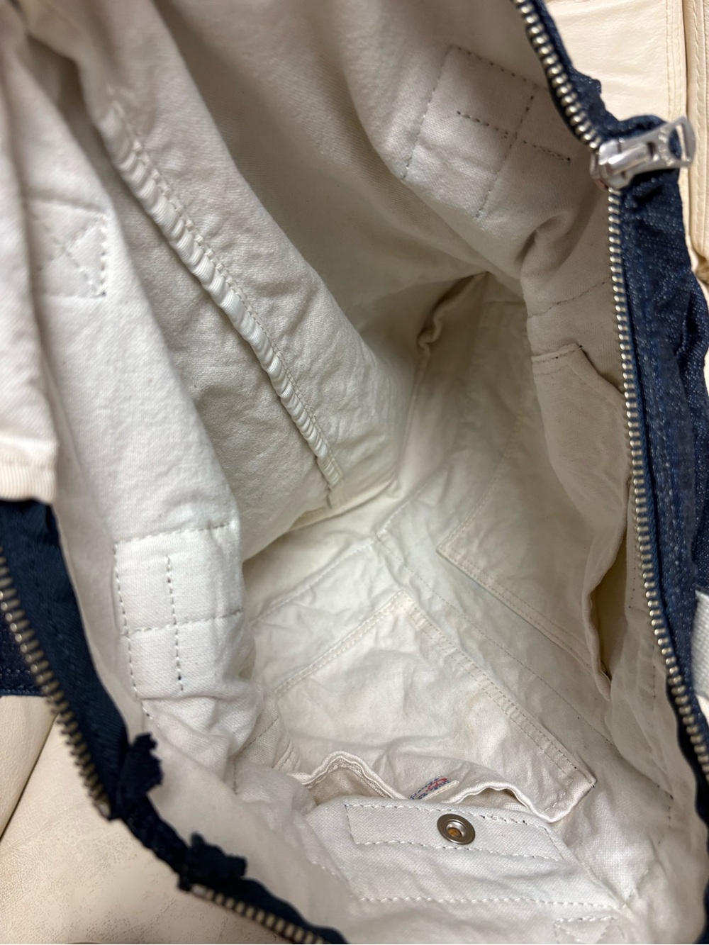 PORTER YOSHIDA Blue Denim Jeans 2 Way Helmet Tote Bag Japan Pockets - Picture 11 of 14